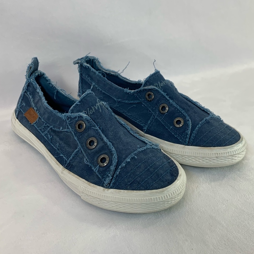 Blowfish Navy Canvas Slip-On Loafers